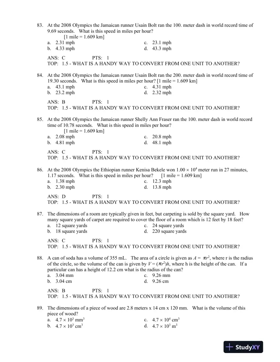 Test Bank For Introduction To General, Organic And Biochemistry, 10th Edition, page 13