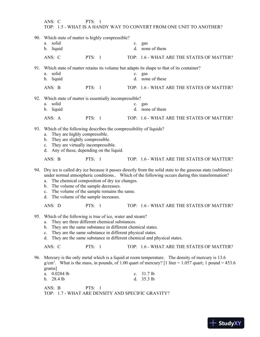 Test Bank For Introduction To General, Organic And Biochemistry, 10th Edition, page 14