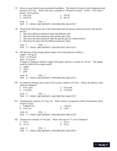 Test Bank For Introduction To General, Organic And Biochemistry, 10th Edition - Page 15 preview image