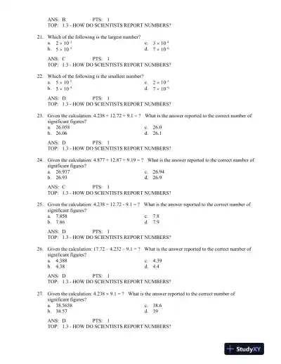 Test Bank For Introduction To General, Organic And Biochemistry, 10th Edition - Page 5 preview image