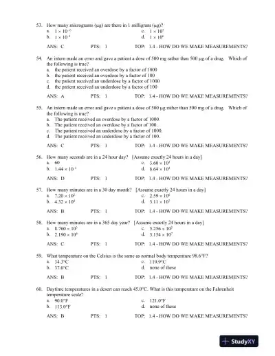 Test Bank For Introduction To General, Organic And Biochemistry, 10th Edition - Page 9 preview image