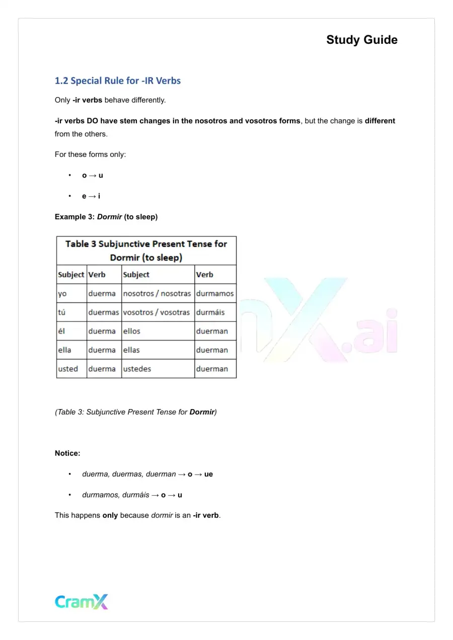 Spanish II - Subjunctive Mood I, page 3