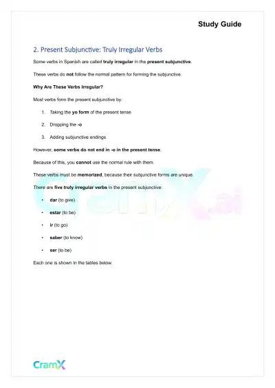 Spanish II - Subjunctive Mood I - Page 5 preview image