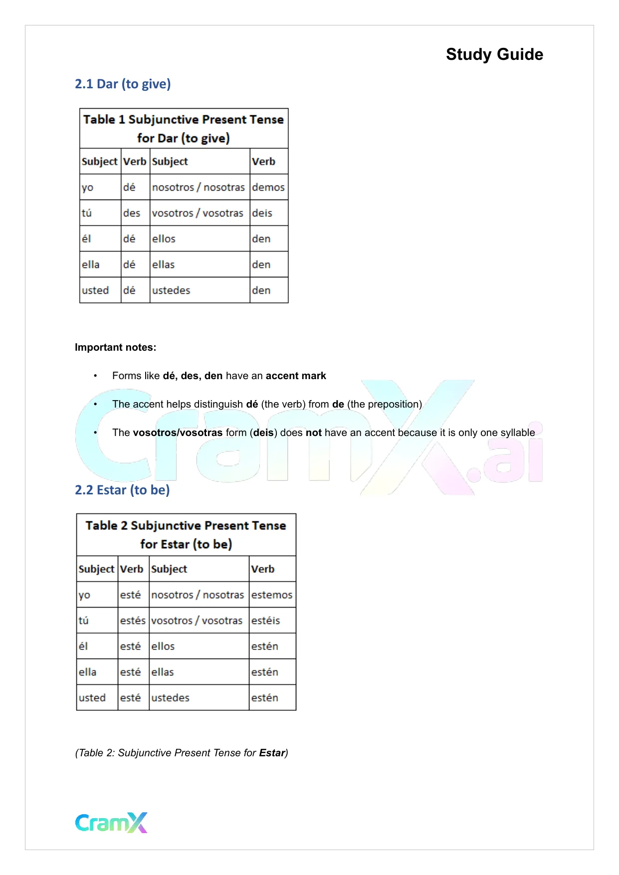 Spanish II - Subjunctive Mood I - Page 6 preview image