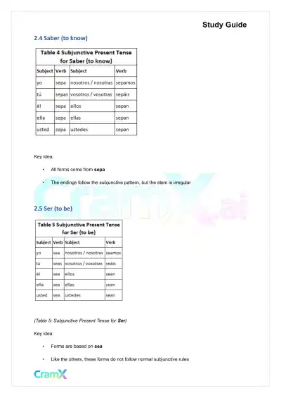 Spanish II - Subjunctive Mood I - Page 8 preview image