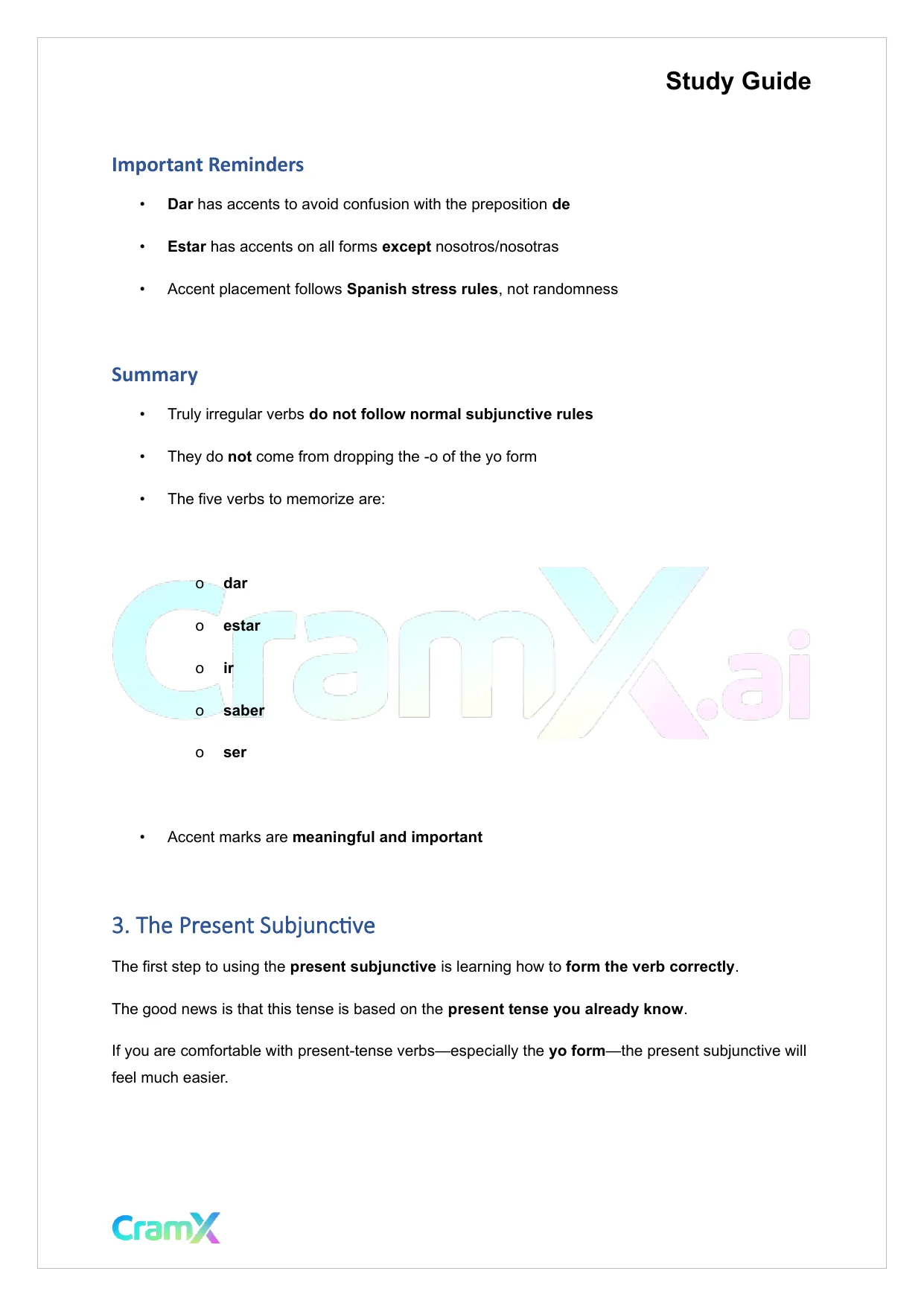 Spanish II - Subjunctive Mood I - Page 9 preview image