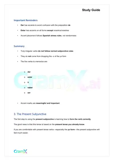 Spanish II - Subjunctive Mood I - Page 9 preview image