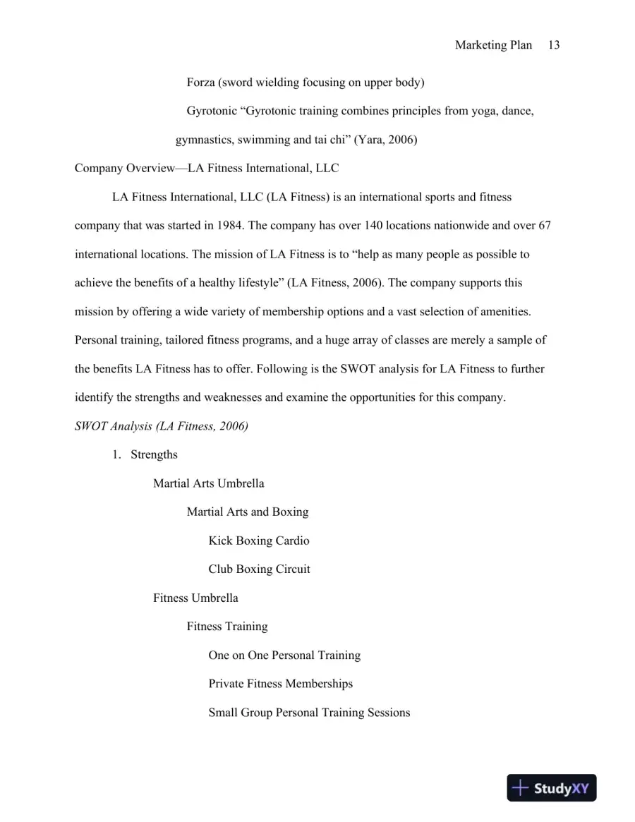 MBA570 Marketing Plan: Elite Martial Arts & Fitness University of Phoenix, page 14