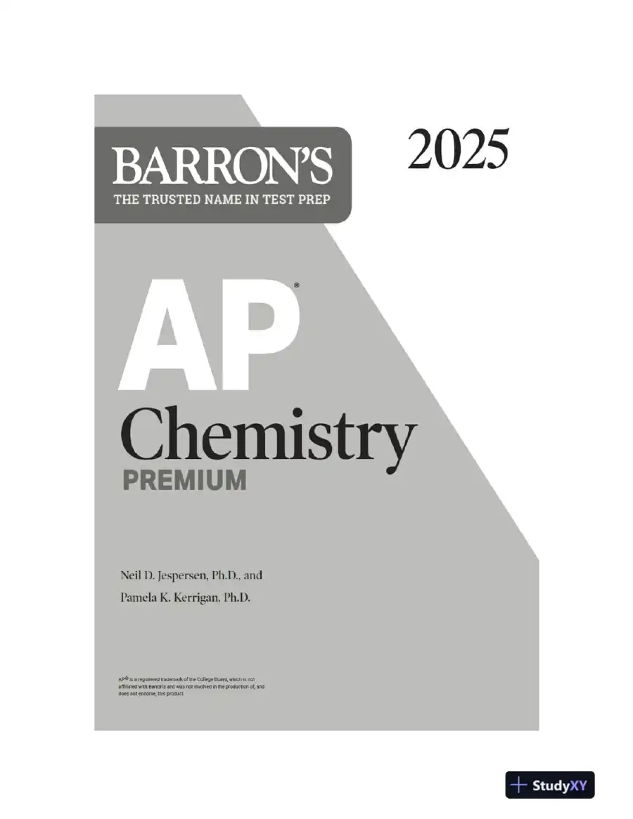 AP Chemistry Premium, 2025: Prep Book with 6 Practice Tests + Comprehensive Review (2025), page 3