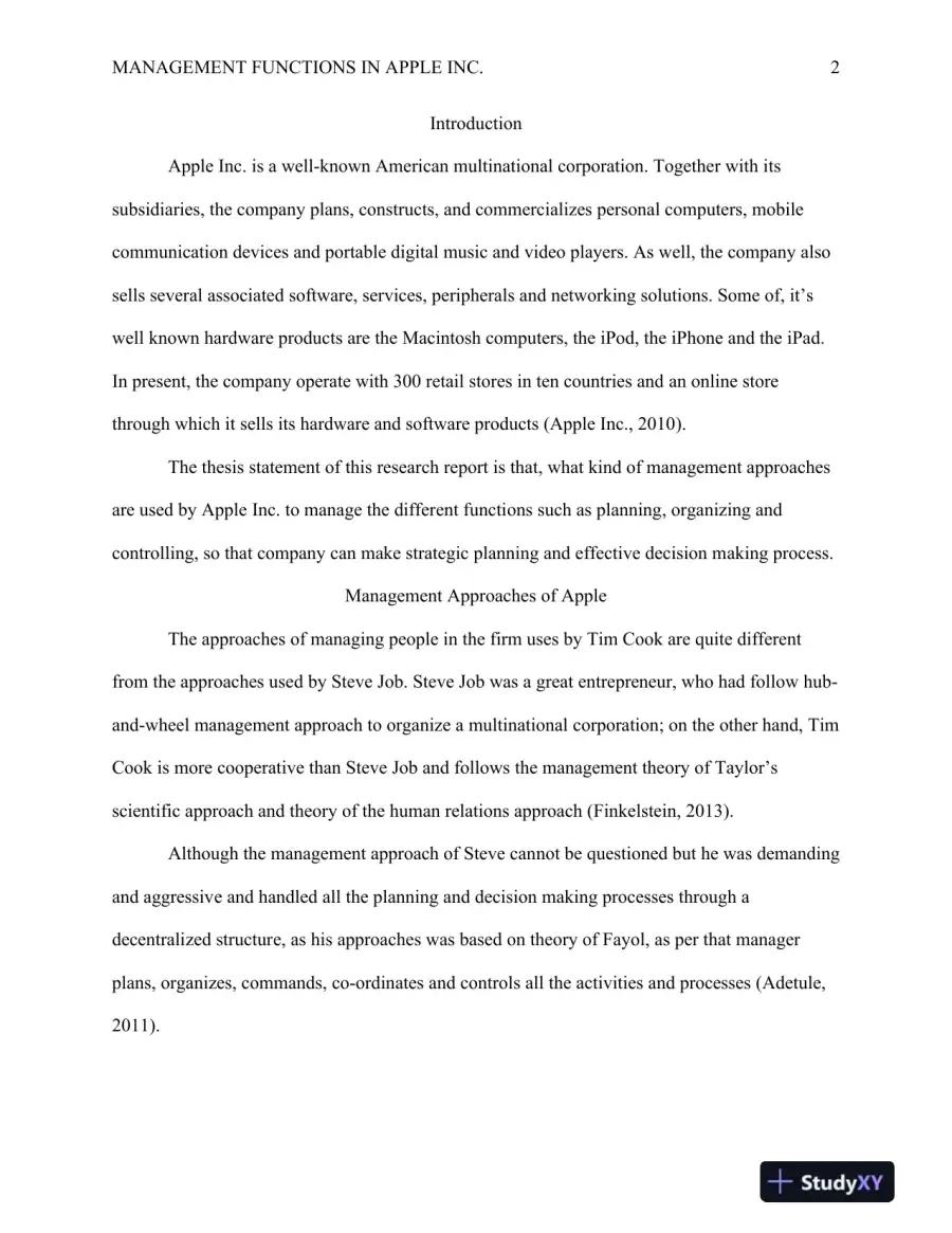 Management Functions In Apple, page 3