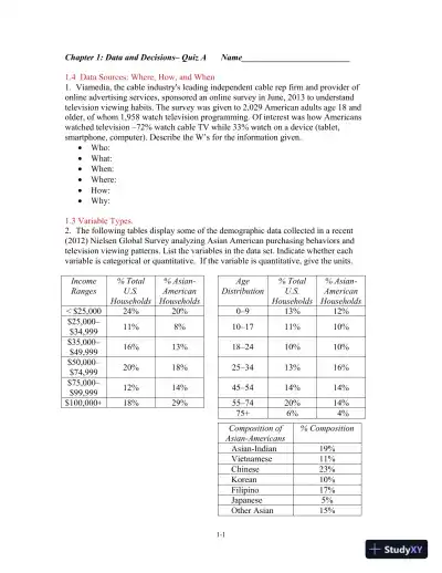 Test Bank for Business Statistics, 4th Edition - Page 1 preview image