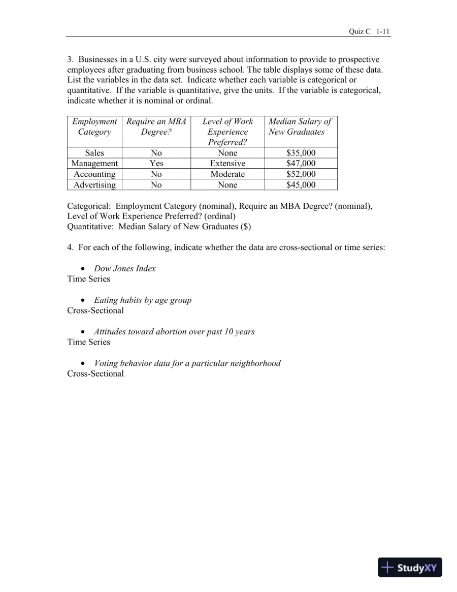 Test Bank for Business Statistics, 4th Edition, page 12