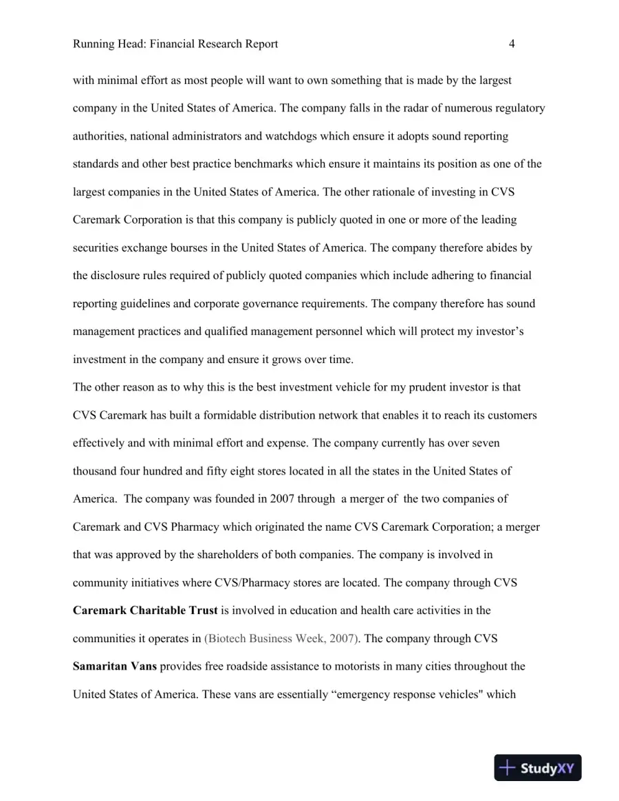 Financial Research Report, page 5