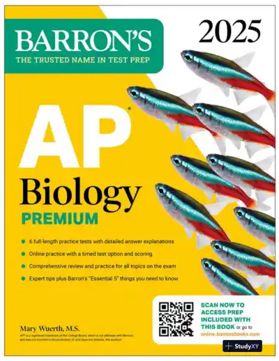 AP Biology Premium, 2025: Prep Book with 6 Practice Tests + Comprehensive Review (2024) - Page 1 preview image