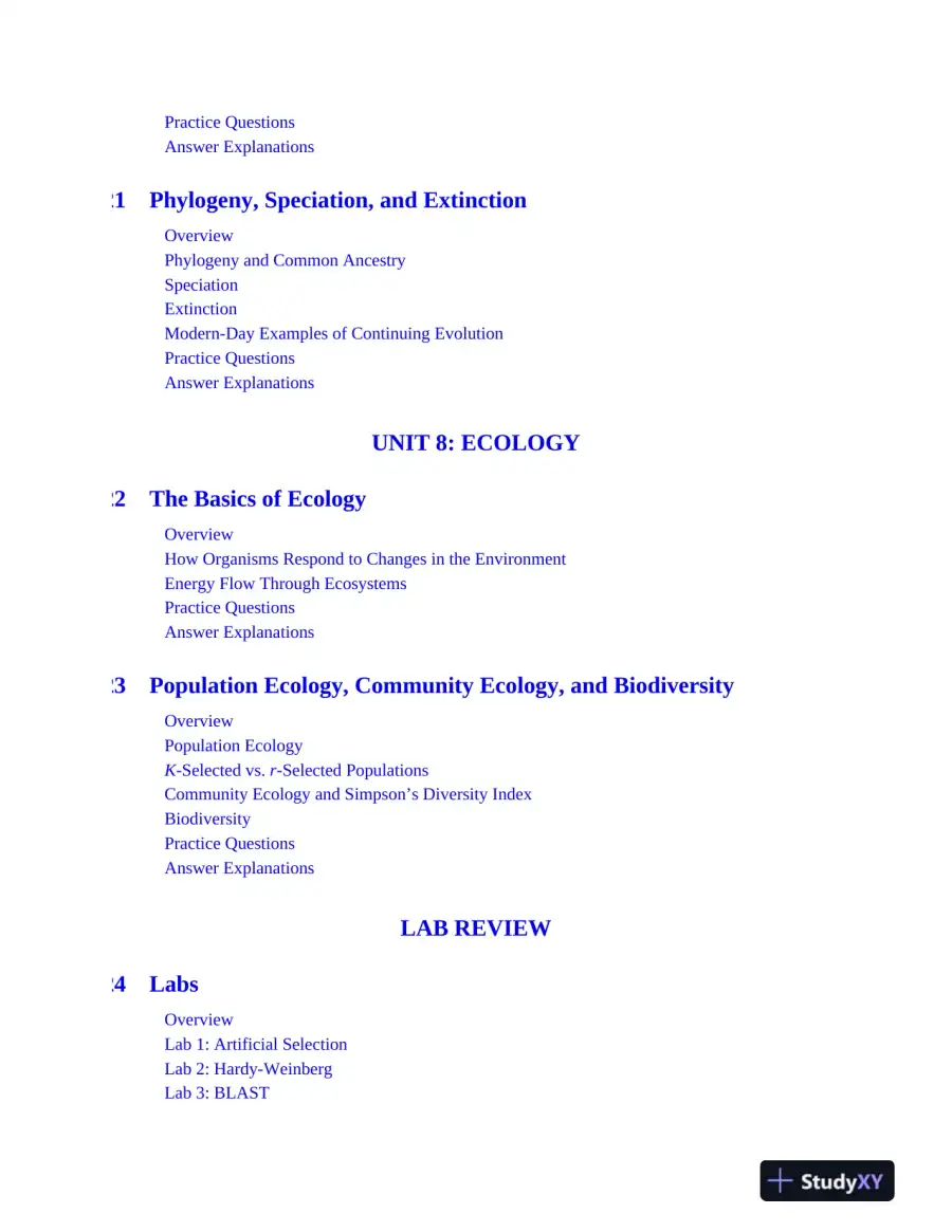 AP Biology Premium, 2025: Prep Book with 6 Practice Tests + Comprehensive Review (2024), page 12