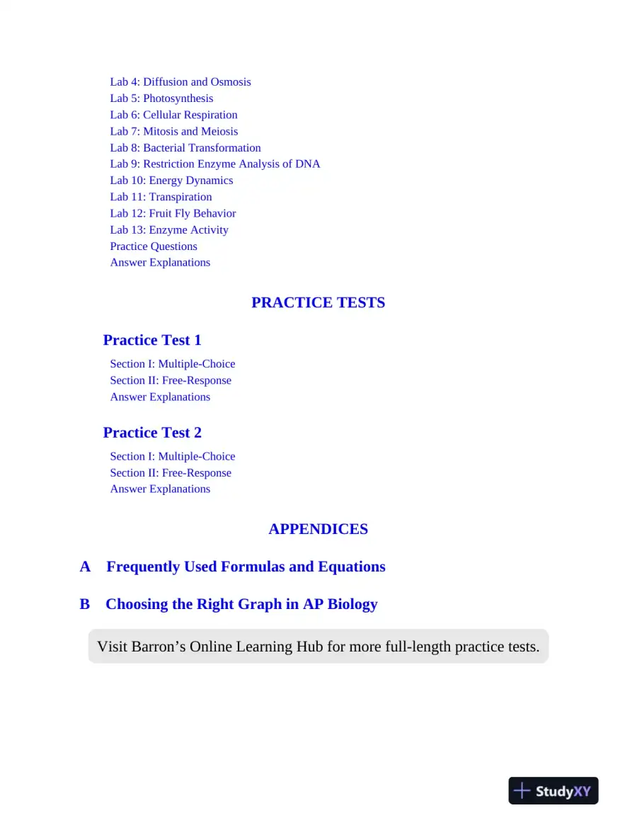 AP Biology Premium, 2025: Prep Book with 6 Practice Tests + Comprehensive Review (2024), page 13