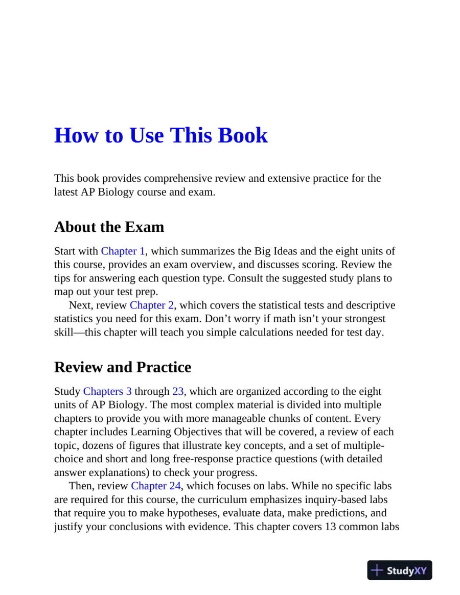 AP Biology Premium, 2025: Prep Book with 6 Practice Tests + Comprehensive Review (2024), page 14