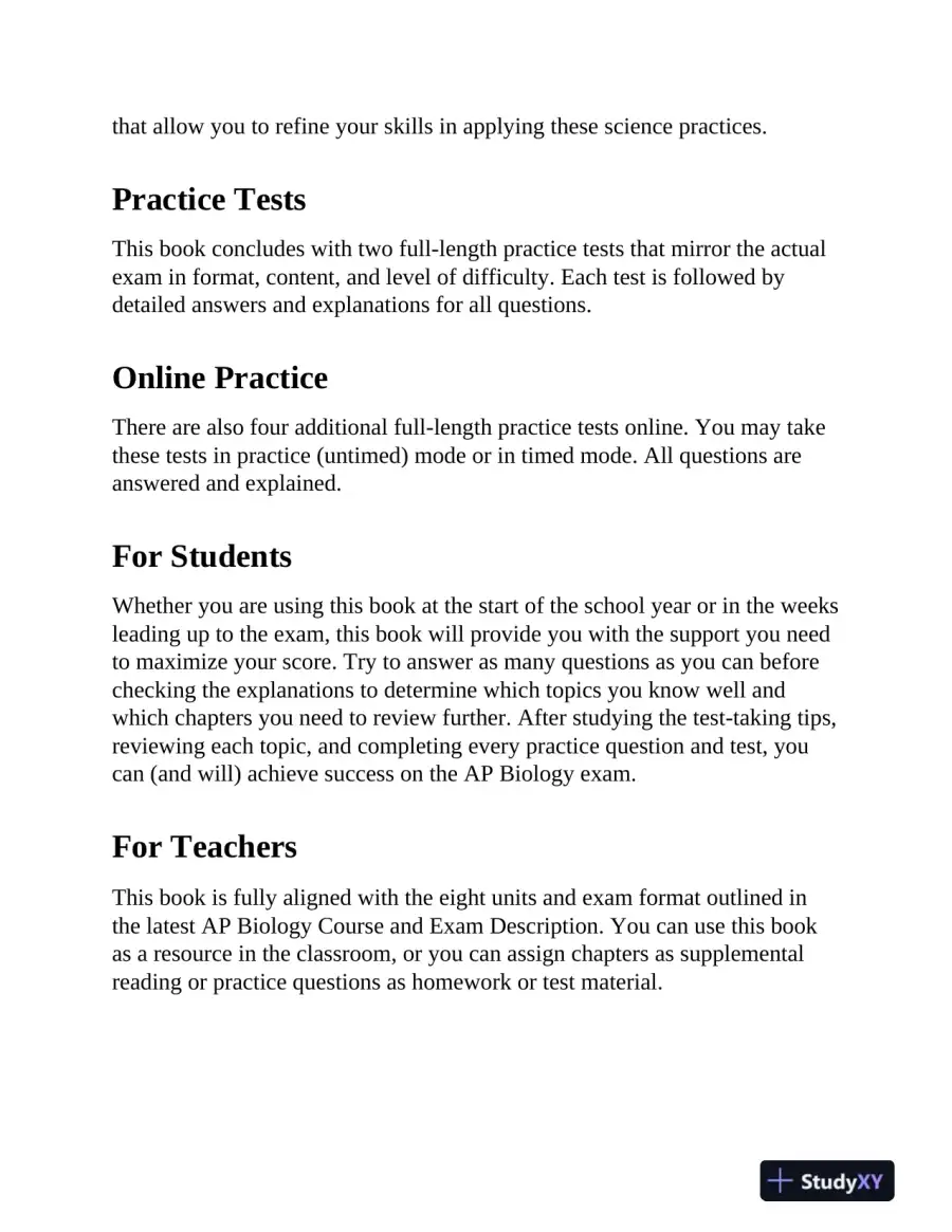 AP Biology Premium, 2025: Prep Book with 6 Practice Tests + Comprehensive Review (2024), page 15