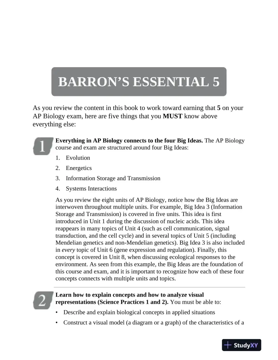 AP Biology Premium, 2025: Prep Book with 6 Practice Tests + Comprehensive Review (2024), page 16