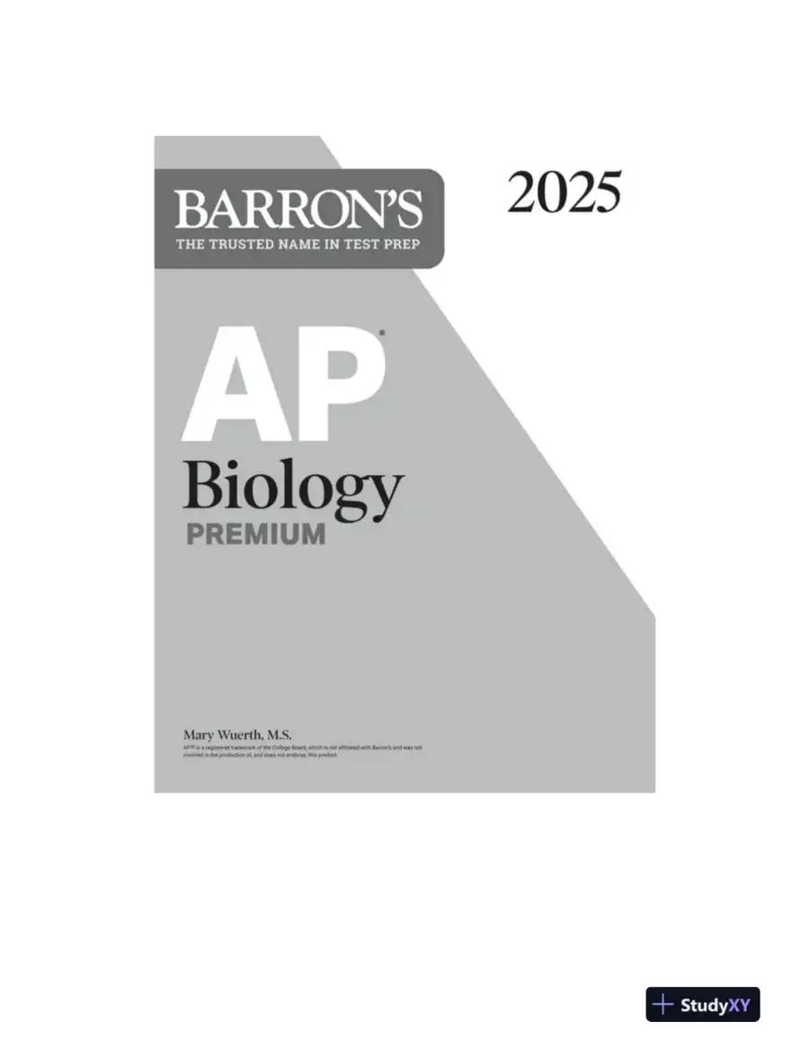 AP Biology Premium, 2025: Prep Book with 6 Practice Tests + Comprehensive Review (2024), page 3