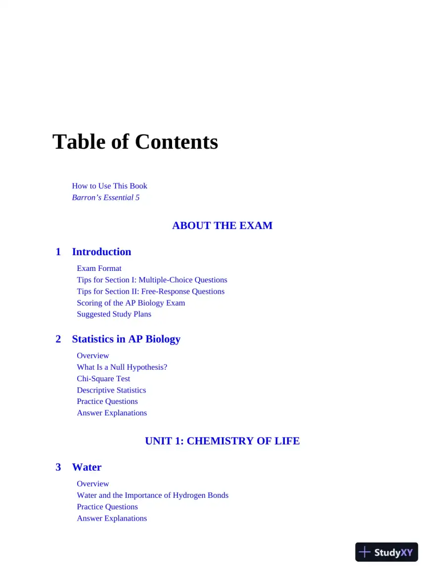 AP Biology Premium, 2025: Prep Book with 6 Practice Tests + Comprehensive Review (2024), page 7