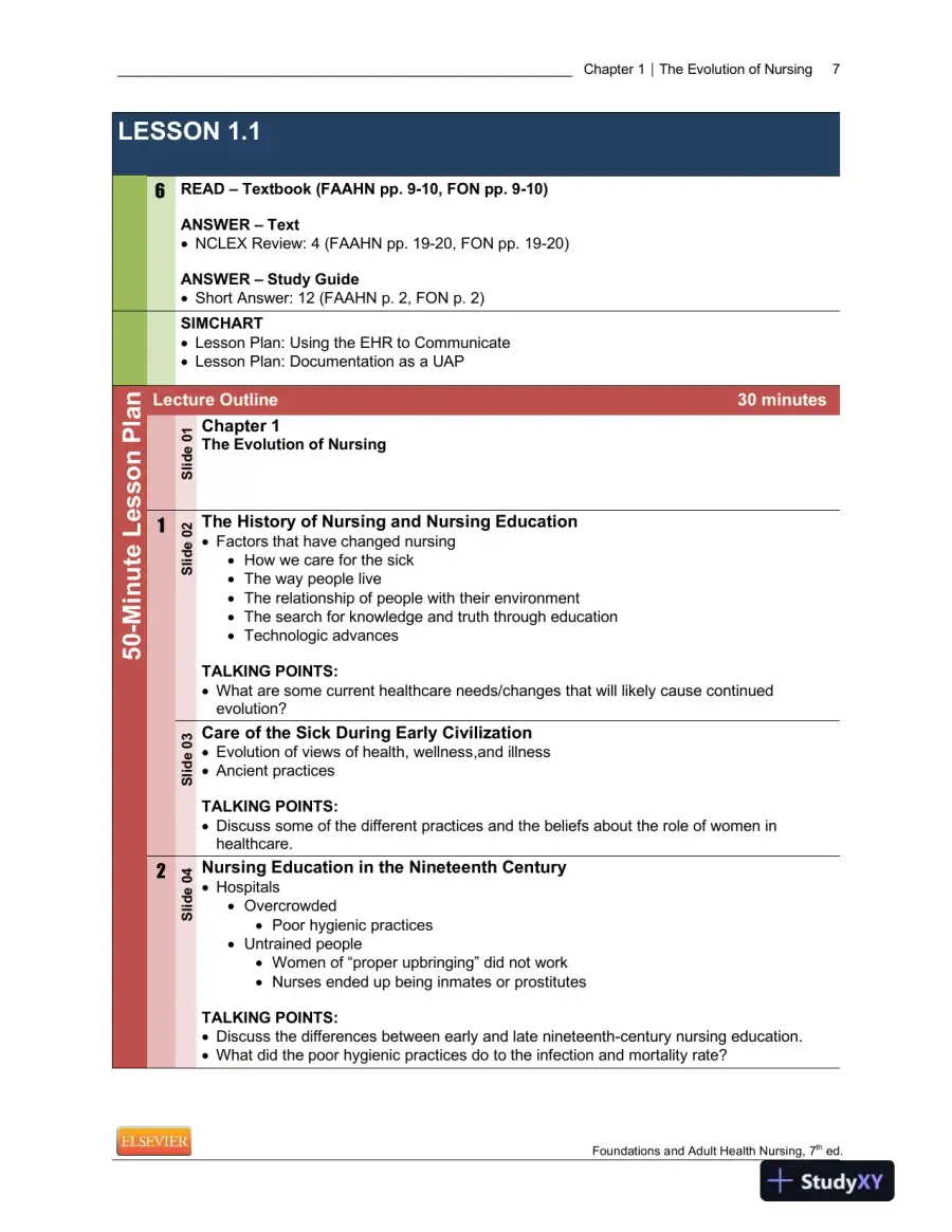 Foundations And Adult Health Nursing, 7th Edition Lecture Notes, page 8