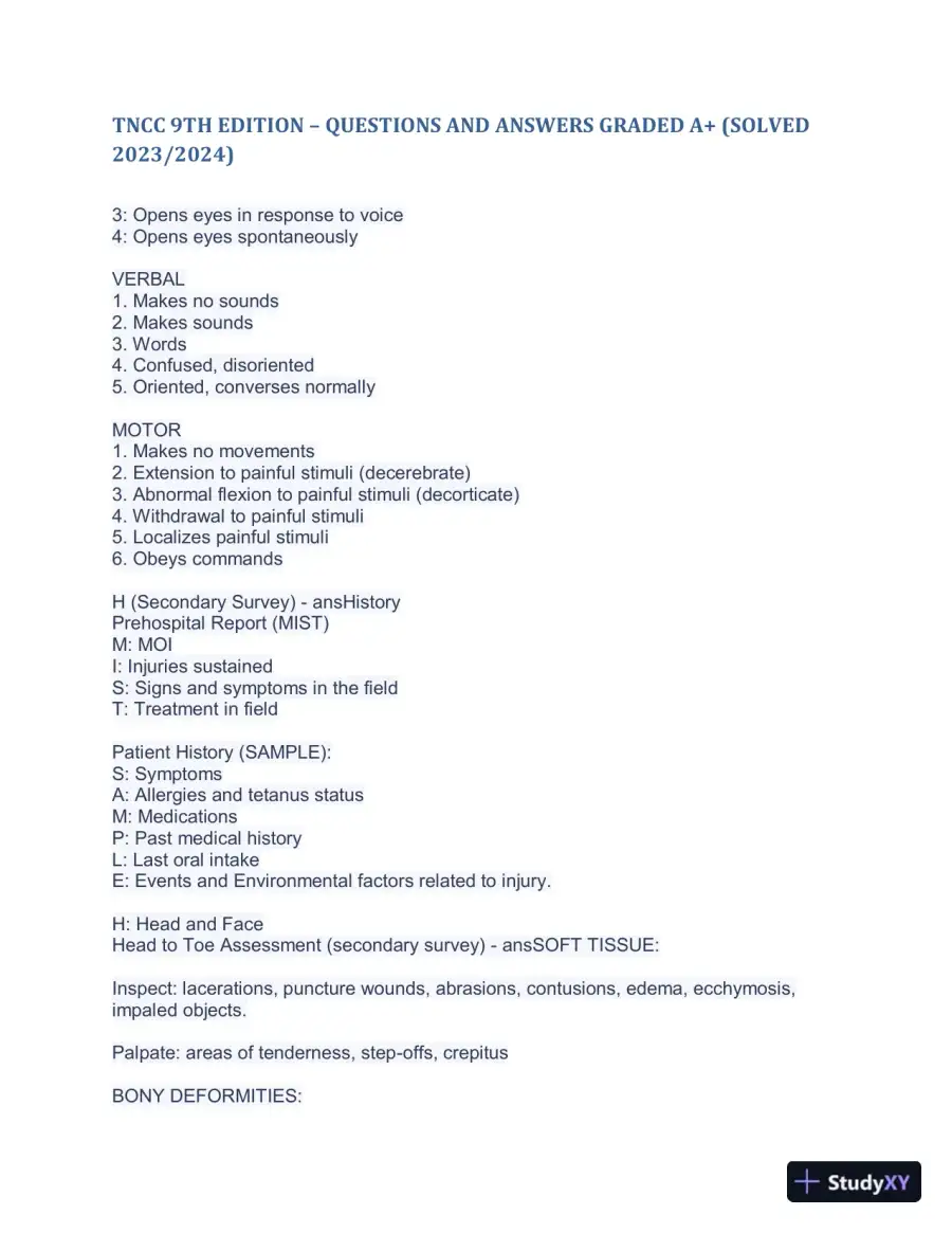 2023-2024 TNCC 9th Edition with Answers (498 Solved Questions), page 10