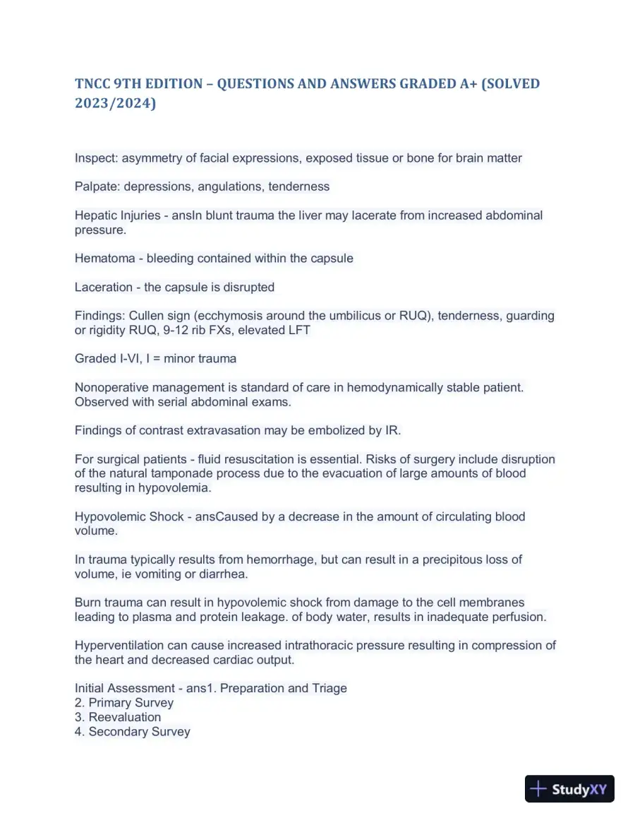 2023-2024 TNCC 9th Edition with Answers (498 Solved Questions), page 11