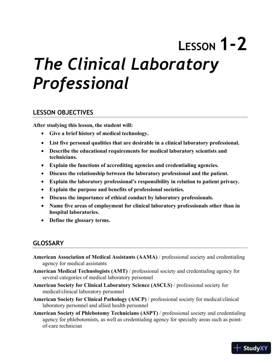 Solution Manual for Basic Clinical Laboratory Techniques, 6th Edition, page 13