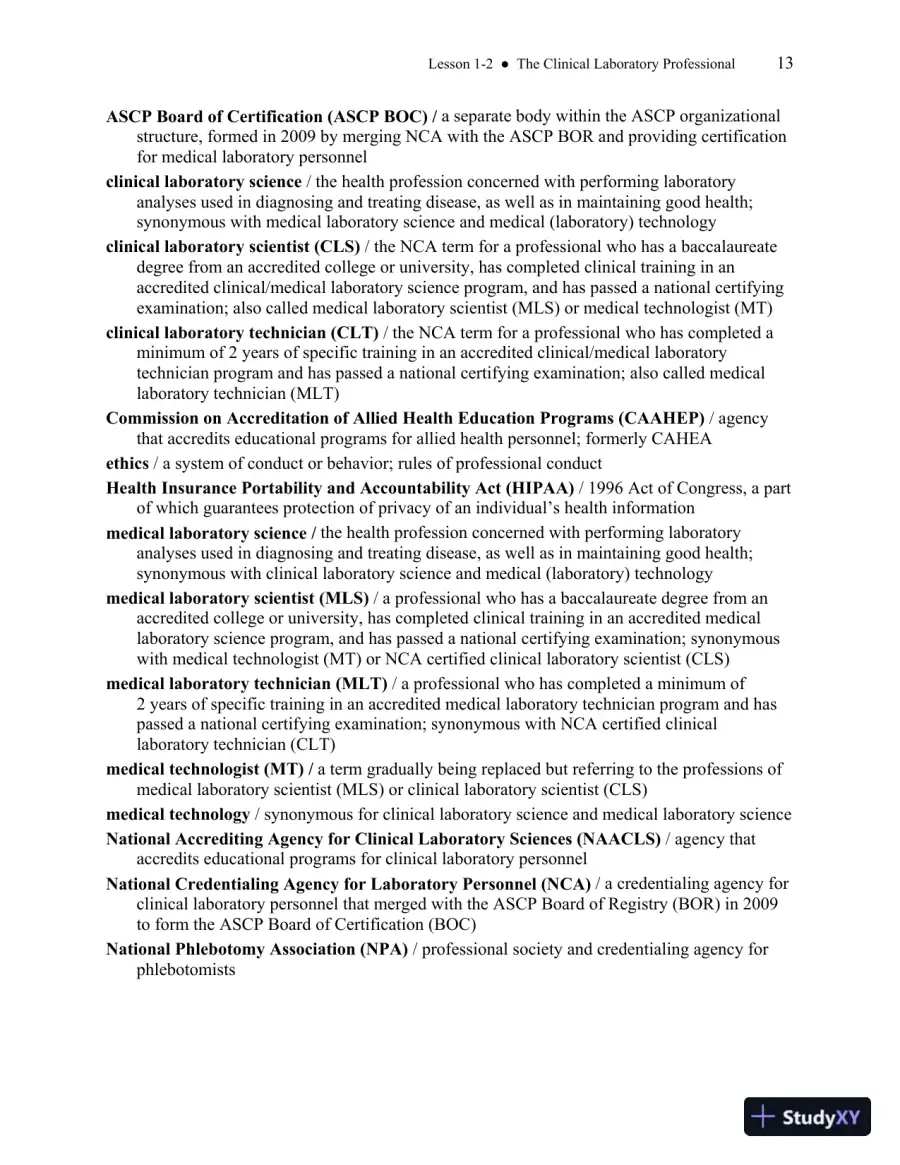 Solution Manual for Basic Clinical Laboratory Techniques, 6th Edition, page 14