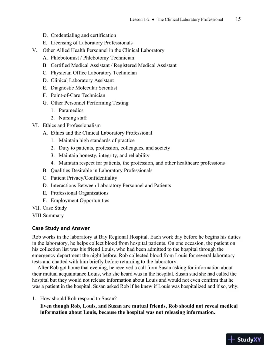 Solution Manual for Basic Clinical Laboratory Techniques, 6th Edition, page 16