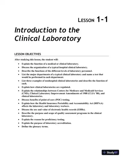Solution Manual for Basic Clinical Laboratory Techniques, 6th Edition - Page 4 preview image