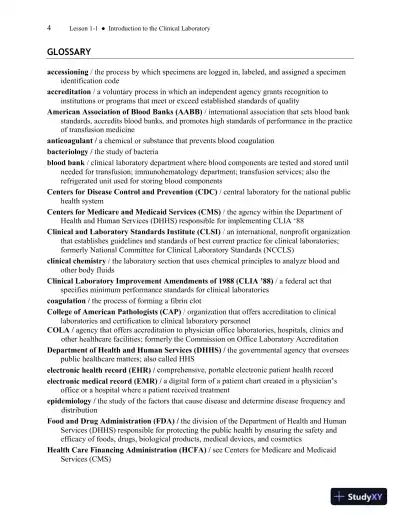 Solution Manual for Basic Clinical Laboratory Techniques, 6th Edition - Page 5 preview image