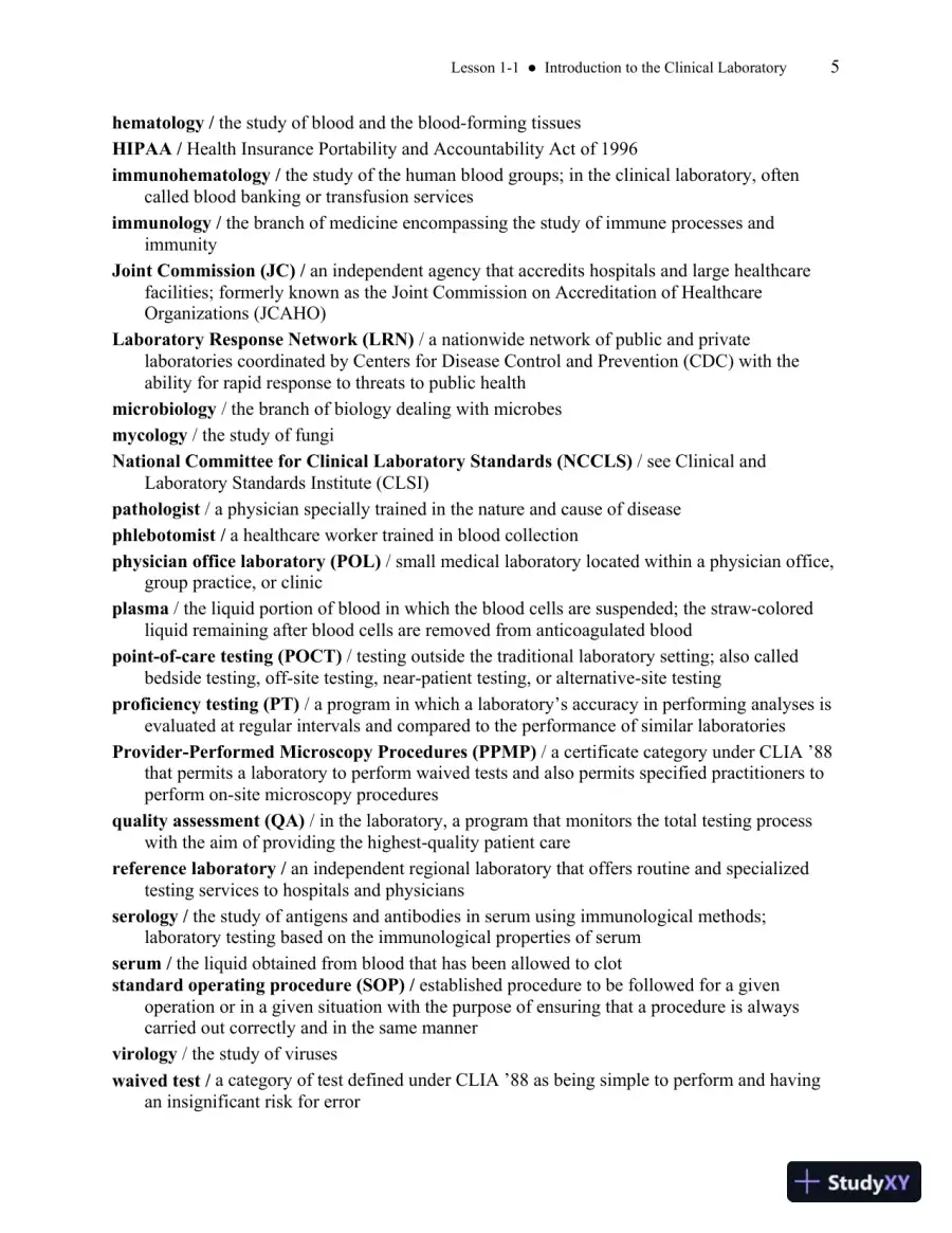 Solution Manual for Basic Clinical Laboratory Techniques, 6th Edition, page 6