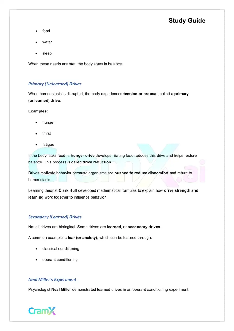 Psychology - Psychology Motivation, page 7
