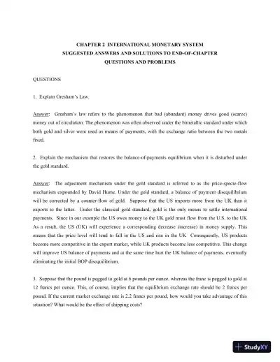 Solution Manual For International Financial Management, 3rd Edition - Page 13 preview image