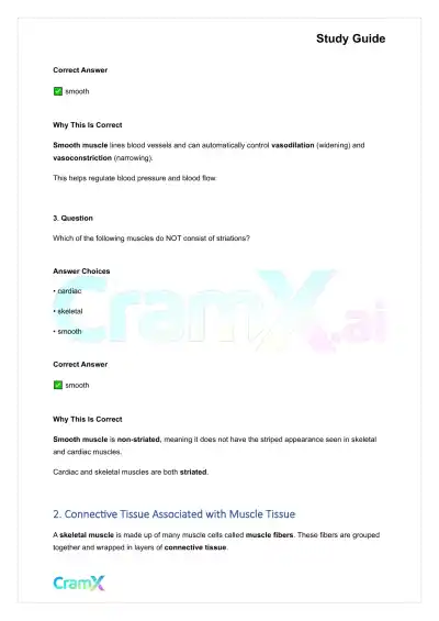 Anatomy and Physiology - Muscle Tissue - Page 2 preview image