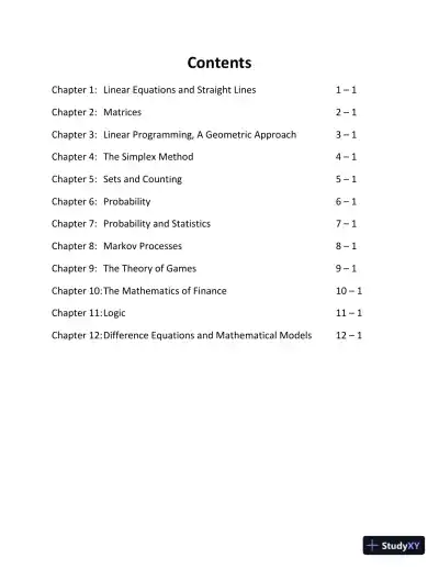 Solution Manual for Finite Mathematics and Its Applications, 12th Edition - Page 3 preview image