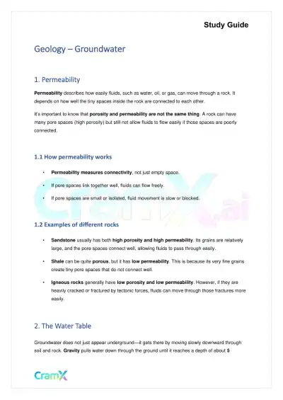 Geology - Groundwater - Page 1 preview image
