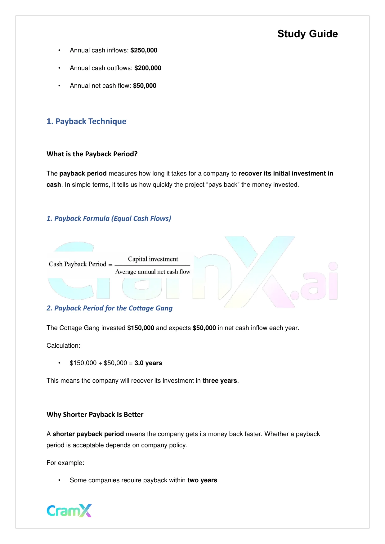 Accounting Principles II – Capital Budgeting - Page 2 preview image