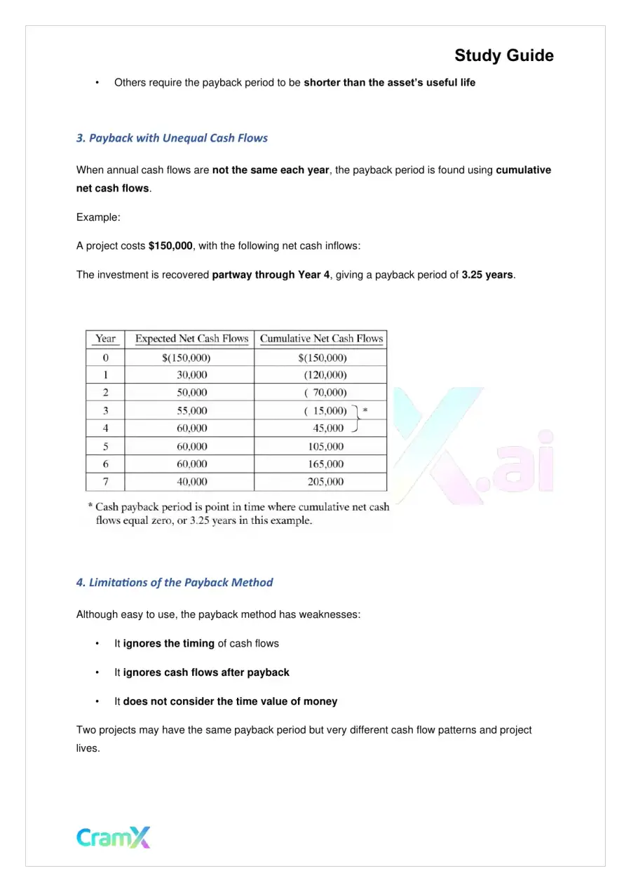 Accounting Principles II – Capital Budgeting, page 3