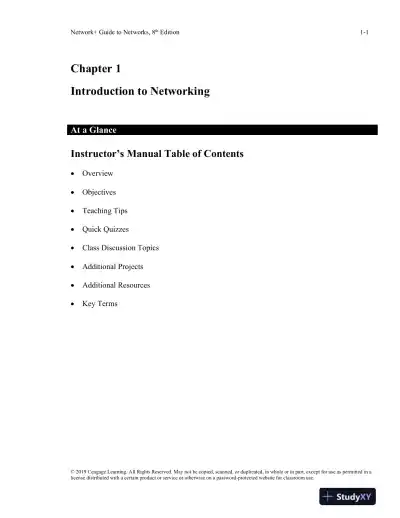 Network+ Guide To Networks, 8th Edition Lecture Notes - Page 1 preview image