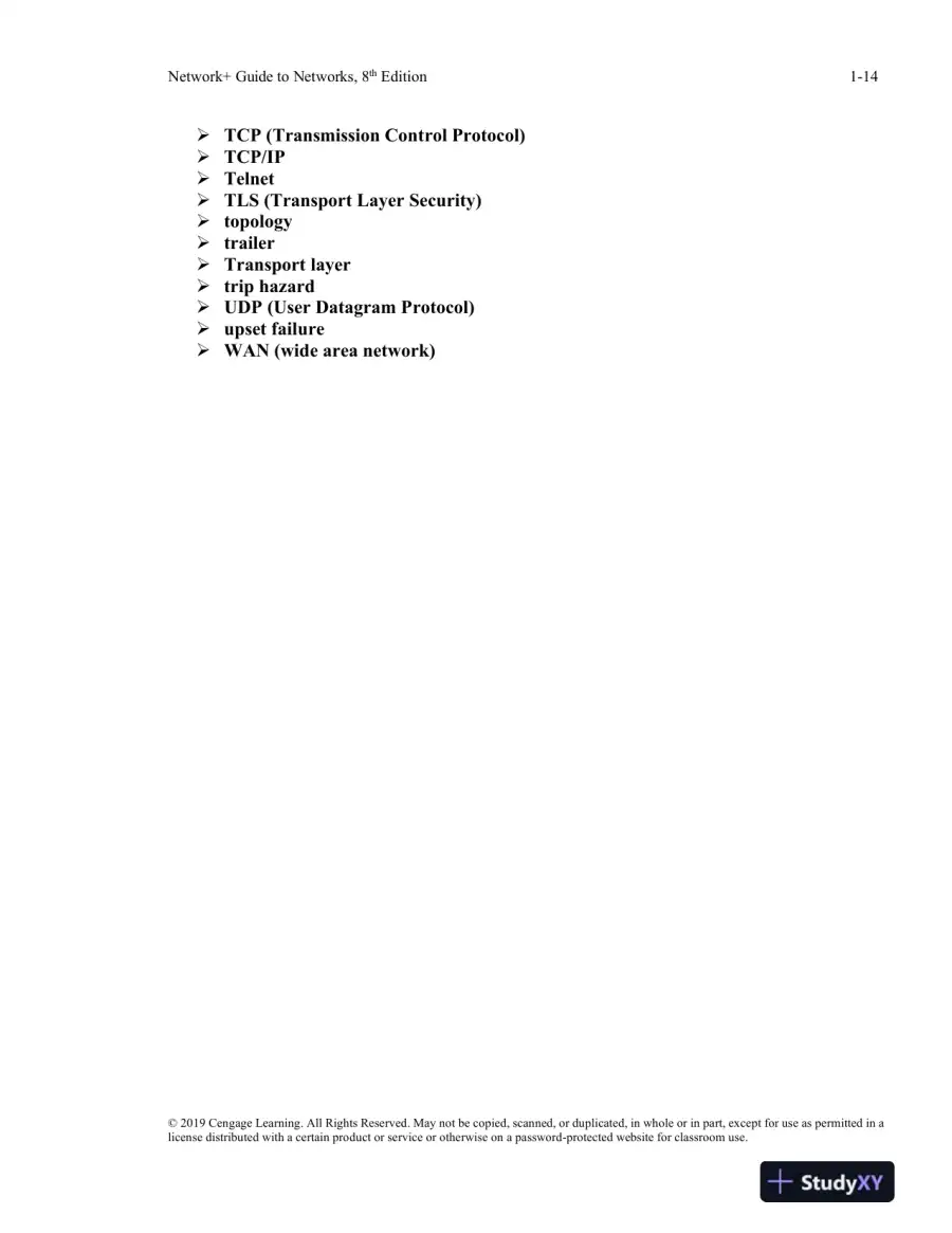 Network+ Guide To Networks, 8th Edition Lecture Notes, page 15