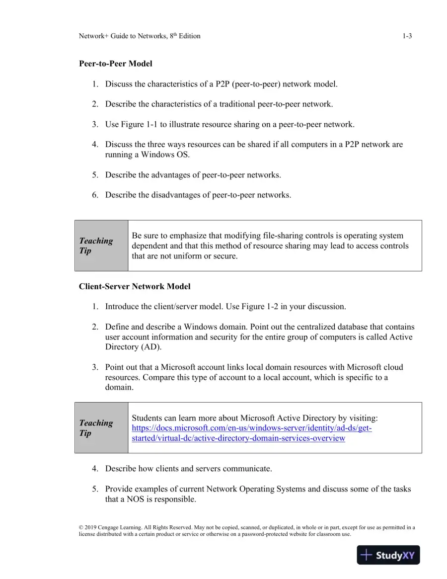 Network+ Guide To Networks, 8th Edition Lecture Notes, page 4