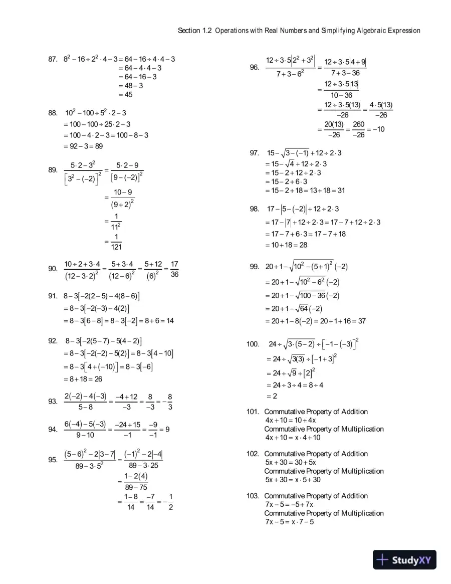 Solution Manual for Intermediate Algebra for College Students, 7th Edition, page 12