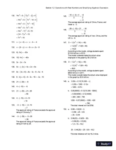Solution Manual for Intermediate Algebra for College Students, 7th Edition - Page 14 preview image