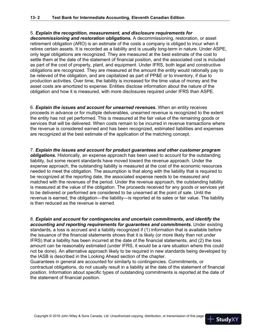 Test Bank For Intermediate Accounting: Volume 1, 11th Canadian Edition, page 3