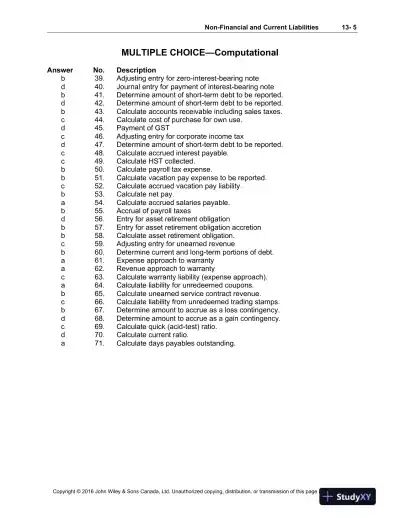 Test Bank For Intermediate Accounting: Volume 1, 11th Canadian Edition - Page 6 preview image
