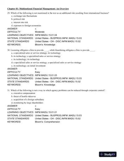 International Financial Management 13th Edition Test Bank - Page 10 preview image