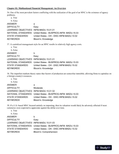 International Financial Management 13th Edition Test Bank - Page 12 preview image